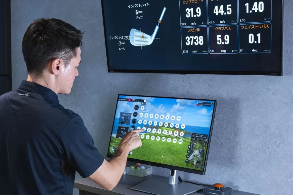 Trackman タッチパネル操作 簡単設定